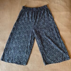 EUC Vintage Floral Patterned Pants | Boho Wide-Leg Culottes | Women’s Large - XL